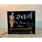 Acrylic Waterproof Krishan Ji Design LED Name Plate 2