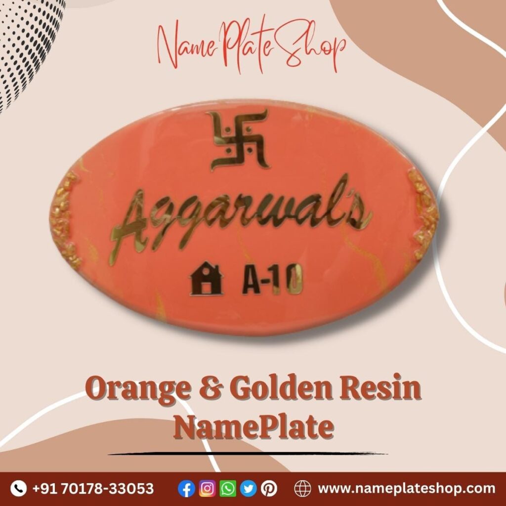 Best Online Resin Name Plate In India Black And Golden