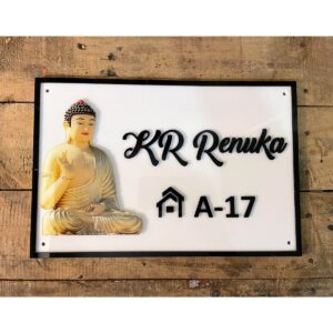 Buddha Design Acrylic Name Plate