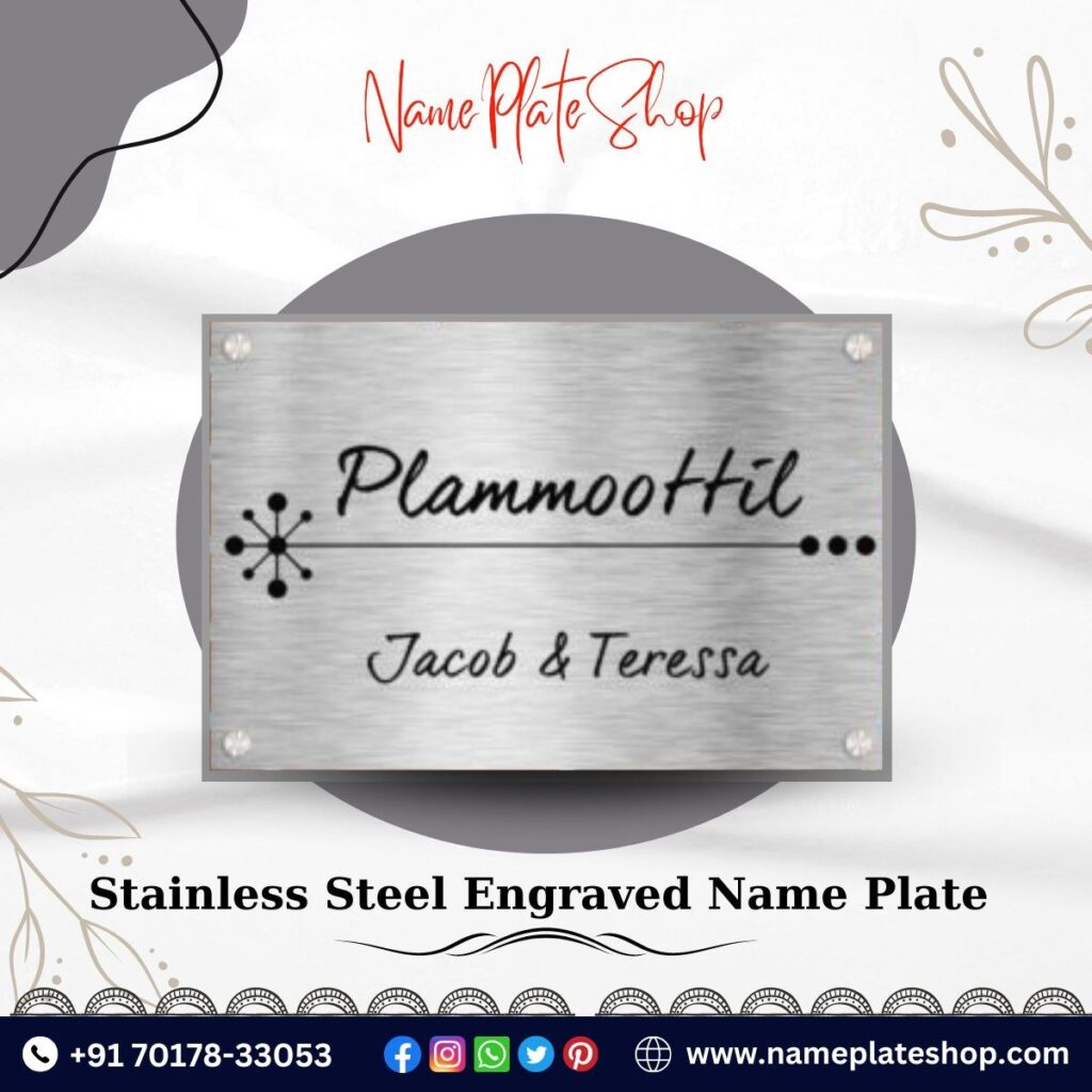 Buy Today Stainless Steel Engraved Name Plates
