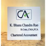 Chartered Accountant Acrylic LED Name Plate