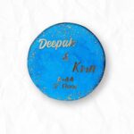 Ocean Blue with Golden Flakes Resin Nameplate1