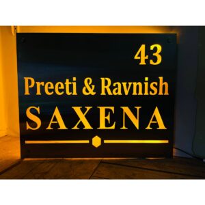 Stainless Steel 304 Customizable LED Name Plate