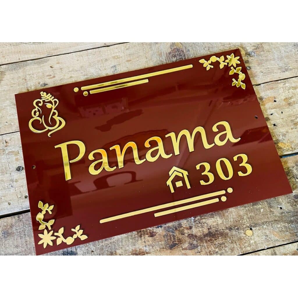 Acrylic Flat Name Plate - Customizable & Waterproof