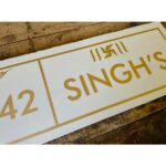 White Marble Engraved Name Plate 2