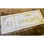 White Marble Engraved Name Plate 3