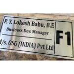 Company Stainless Steel 304 Engraved Name Plate 3