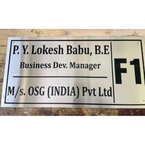 Company Stainless Steel 304 Engraved Name Plate