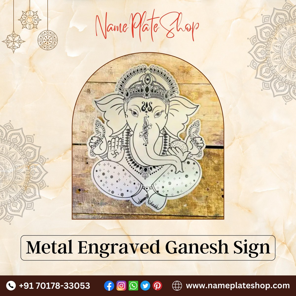 Elevate Your Decor With New Metal Engraved Ganesh Sign
