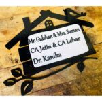 Hut Design Acrylic Customizable Name Plate 2