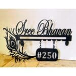 Metal Laser Cut Designer Name Plate waterproof