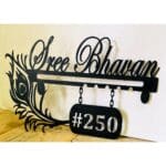 Metal Laser Cut Designer Name Plate waterproof 2