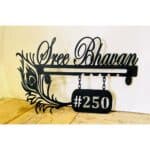 Metal Laser Cut Designer Name Plate waterproof 3