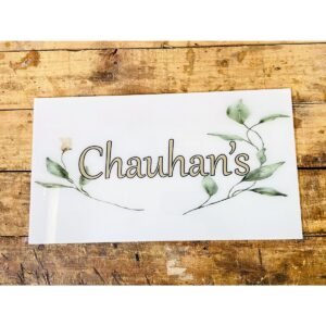 Multicolor Printed Acrylic House Name Plate