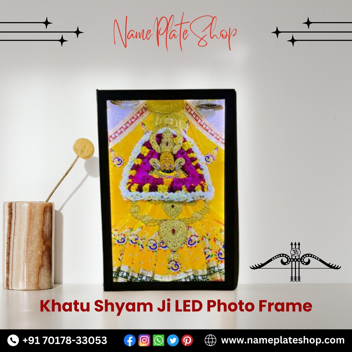 New Kattu Shyam JI LED Photo Frame Devotional Decor