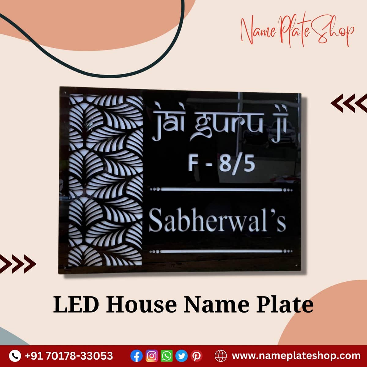 The LED House Nameplate Unique, Durable, Custamizable