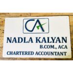 CA Acrylic Office Name Plate customizable