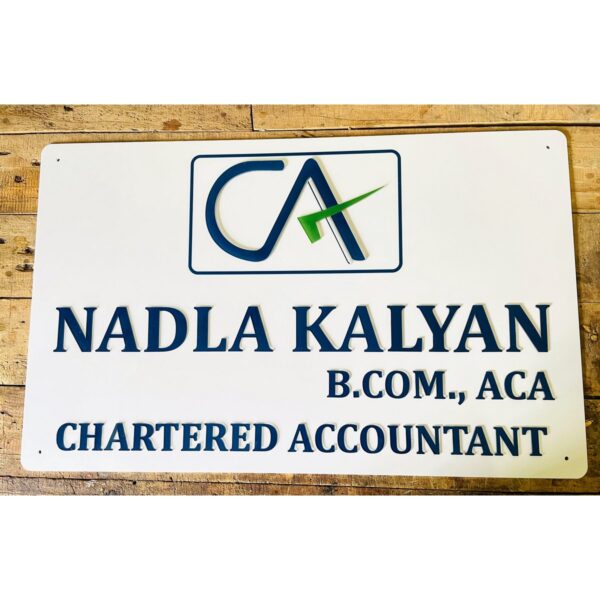 CA Acrylic Office Name Plate customizable