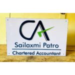 Chartered Accountant Acrylic LED Name Plate