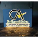 Chartered Accountant Acrylic LED Name Plate 2