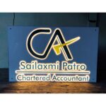 Chartered Accountant Acrylic LED Name Plate 4