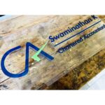 Chartered Accountant Acrylic Office Name Plate customizable 3