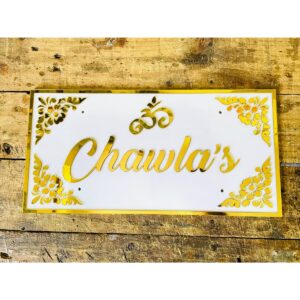 Home Name Plate Acrylic material