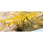 Laser Cut Metal House Name Plate Golden Finish 3