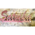 Metal LED Customizable Name Plate rose gold finish 2