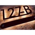 Metal LED Home Name Plate warm white Leds (waterproof) 2