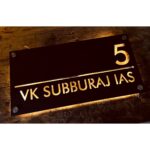 Metal LED Name Plate Black Finish waterprof 4