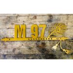 Metal Laser Cut Home Plate Golden Matt Texture