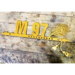 Metal Laser Cut Home Plate Golden Matt Texture 2