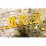 Metal Laser Cut Home Plate Golden Matt Texture 3