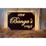 Metal Villa LED Name Plate Waterproof