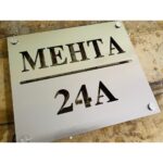 SS 304 Metal Waterproof Led Name Plate Anti Rust Metal 3