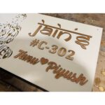 Acrylic Buddha Design LED House Name Plate3