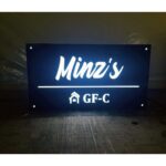 Acrylic LED Waterproof Home Name Plate1