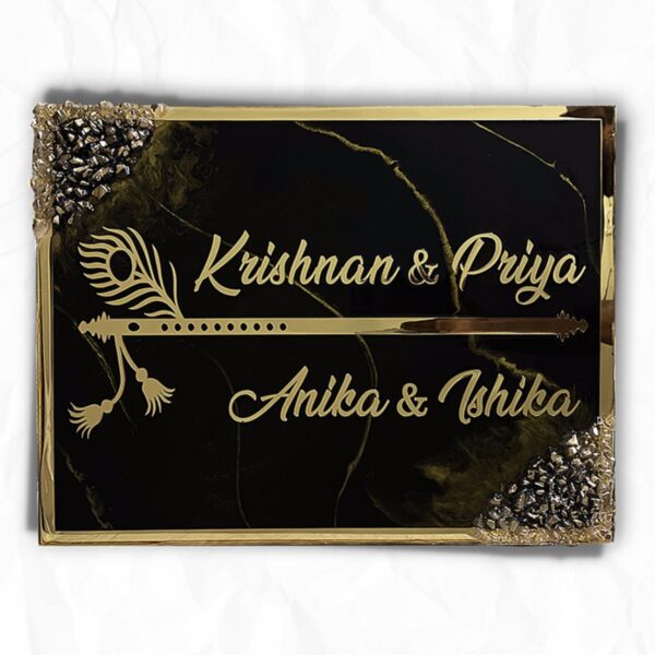 Black Coated Resin Nameplate