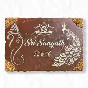 Brown Resin Coated Nameplate