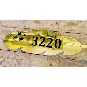 Golden Acrylic Flat Number Plate