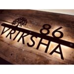 Metal LED Waterproof Customizable Name Plate – Tree Design4