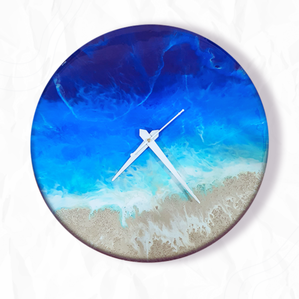 Wall Clock Resin Wall Clock Premium Wall Clock Home Decor Clock Blue Wall Clock Ocean Wall Clock