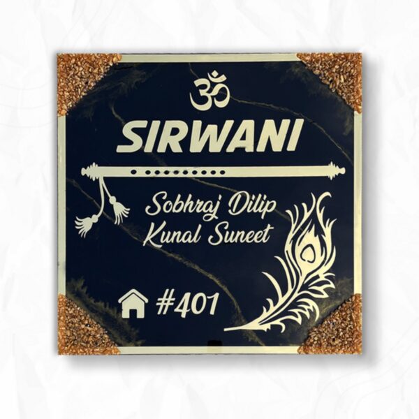 Premium Black Resin Nameplate