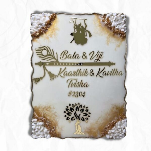 White Resin Coated Nameplate