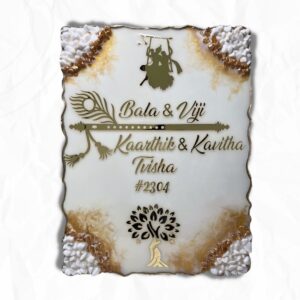 White Resin Coated Nameplate