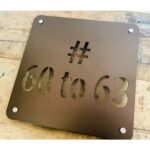 Metal CNC Cut Home Name Plate Dark Rose Gold Finish1