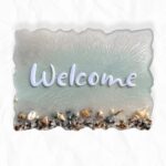 Ocean Theme Resin Zig Zag Casting Nameplate