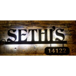 Sethis Metal Led Name Plate waterproof