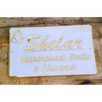Acrylic Embossed Letters Home Name Plate1